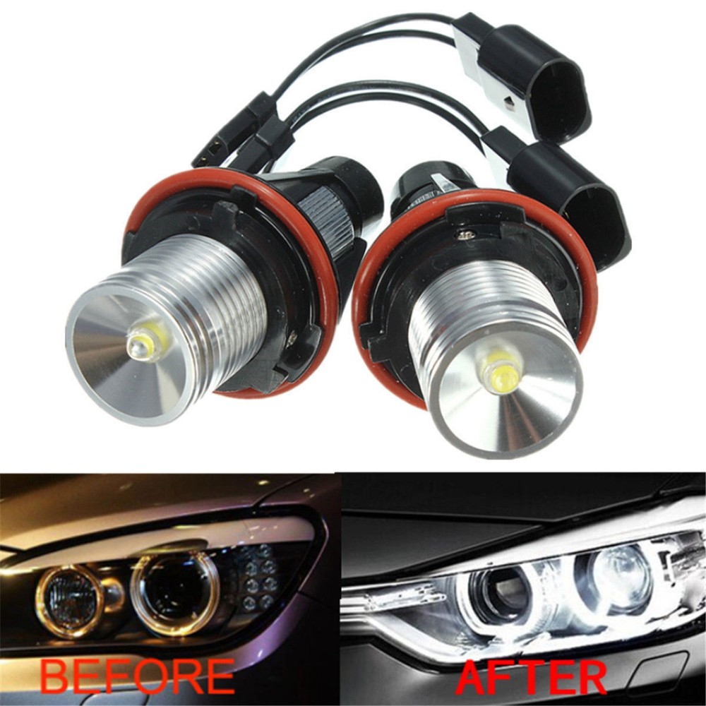 2X Angel Eyes Halo LED Lights Bulb For BMW E39 E87 E64 E63 E65 E66 E53 X5 E83