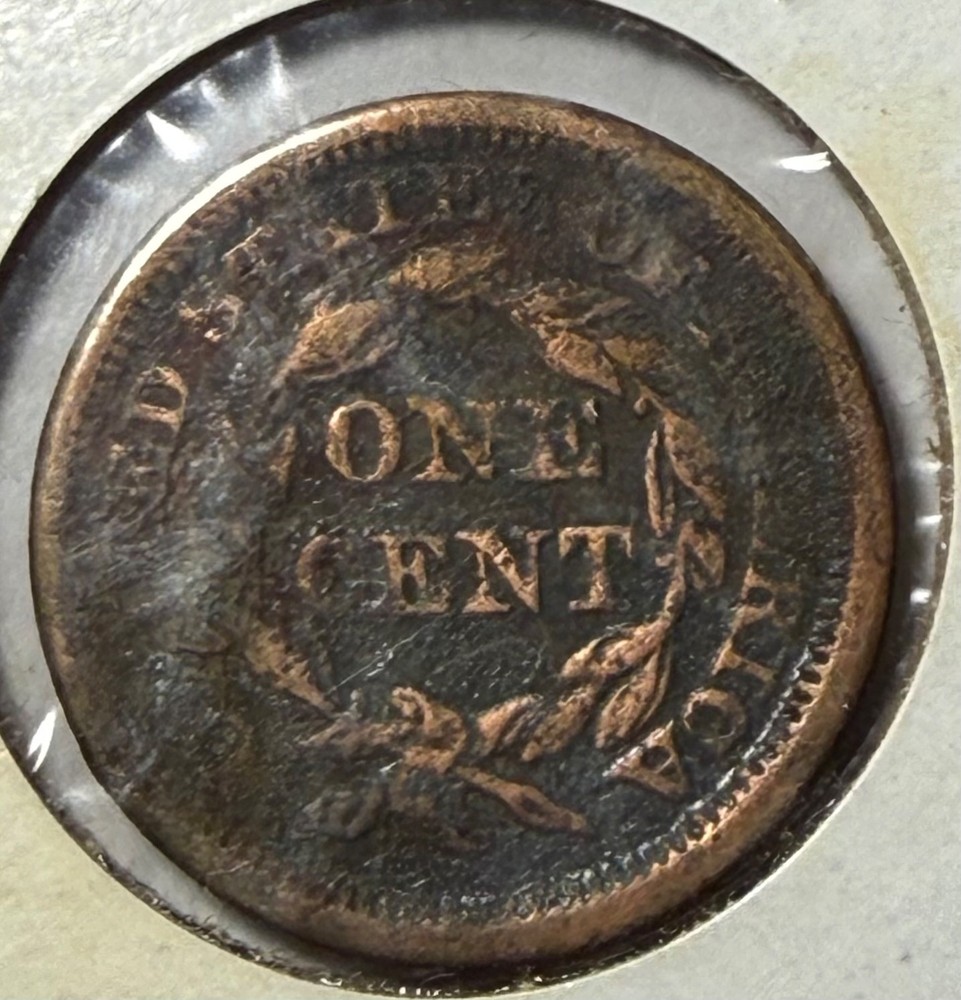 1853 braided hair large cent