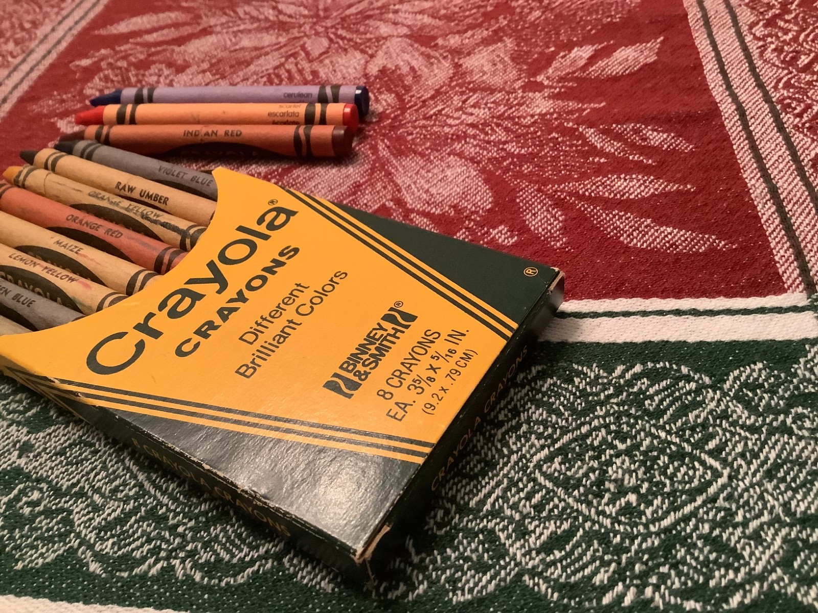 Vintage 8 Retired Discontinued Crayola Crayons 1970s Binney Smith in box plus 3