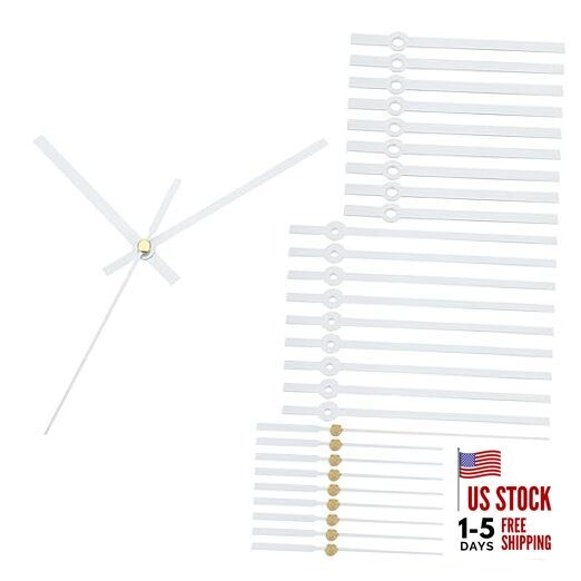 Replacement Clock Hands Kit, 10 Set Replacement Clock Hands Kits Clock White