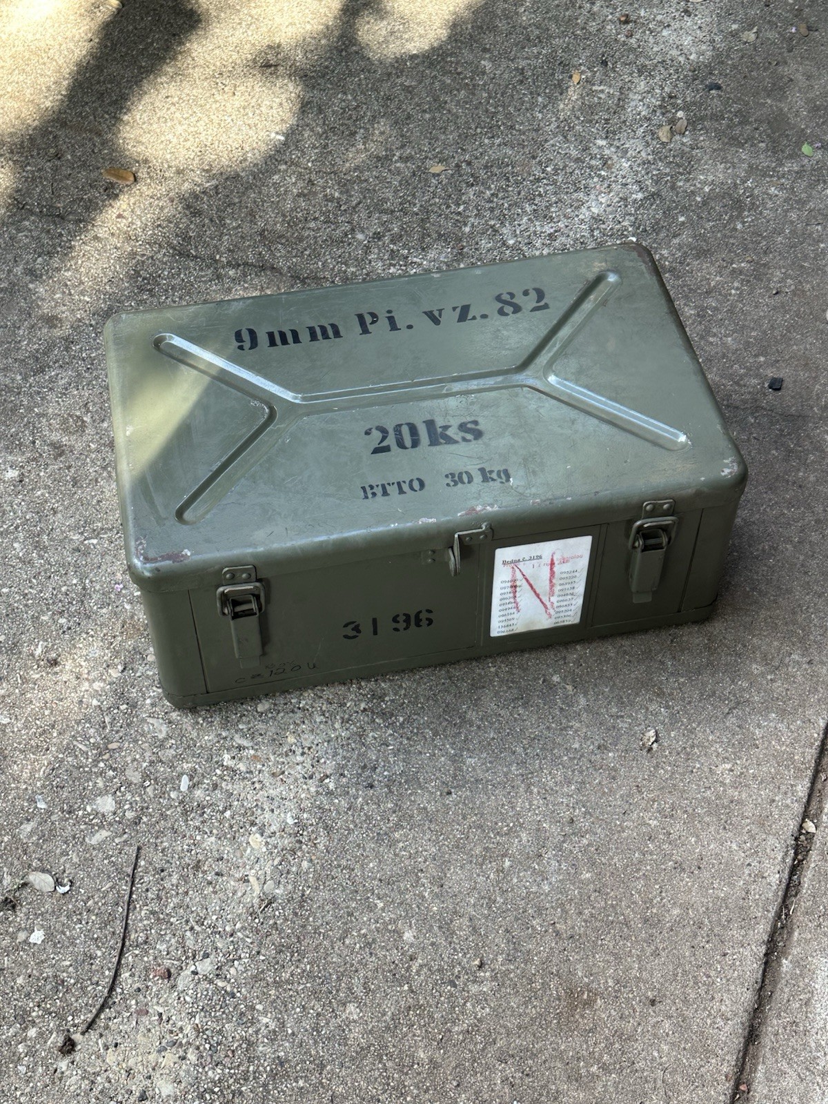 Original Czech Military VZ82 Pistol Storage Container preowned