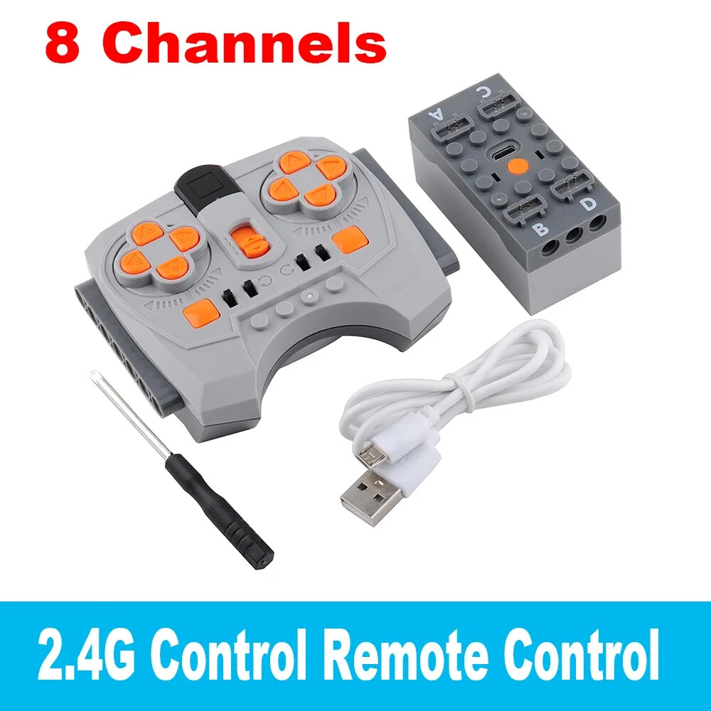 MOC Remote Control Rechargeable Battery Box 8-channel 2.4G Speed Control Remote