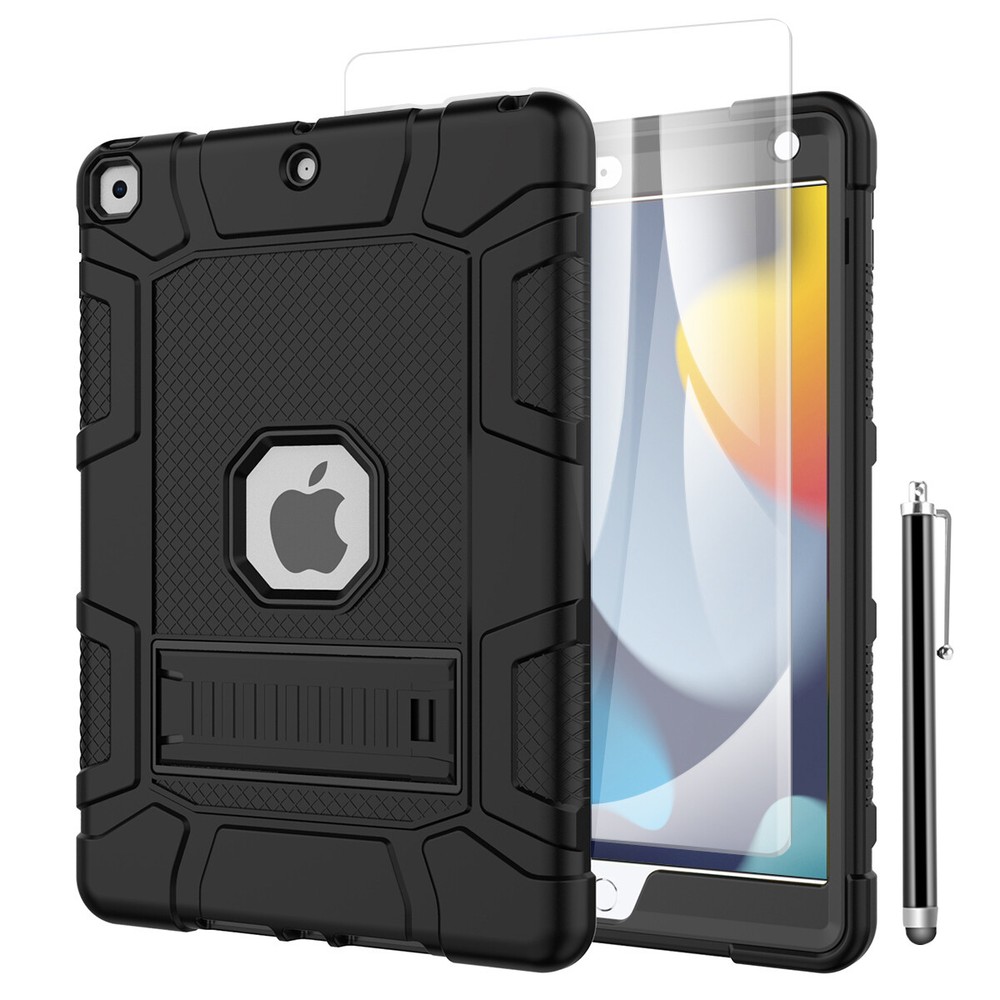 iPad 9th 8th 7th Generation Case Shockproof Heavy Duty Cover + Screen Protector