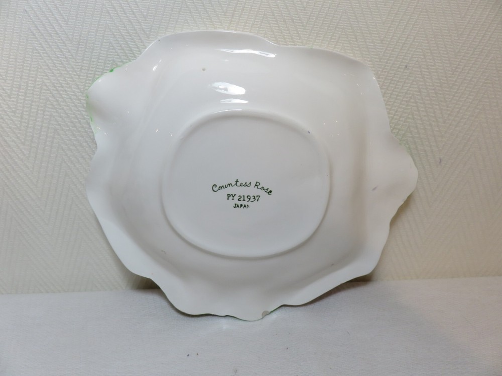 PY Japan ceramic countess rose pitcher and underplate