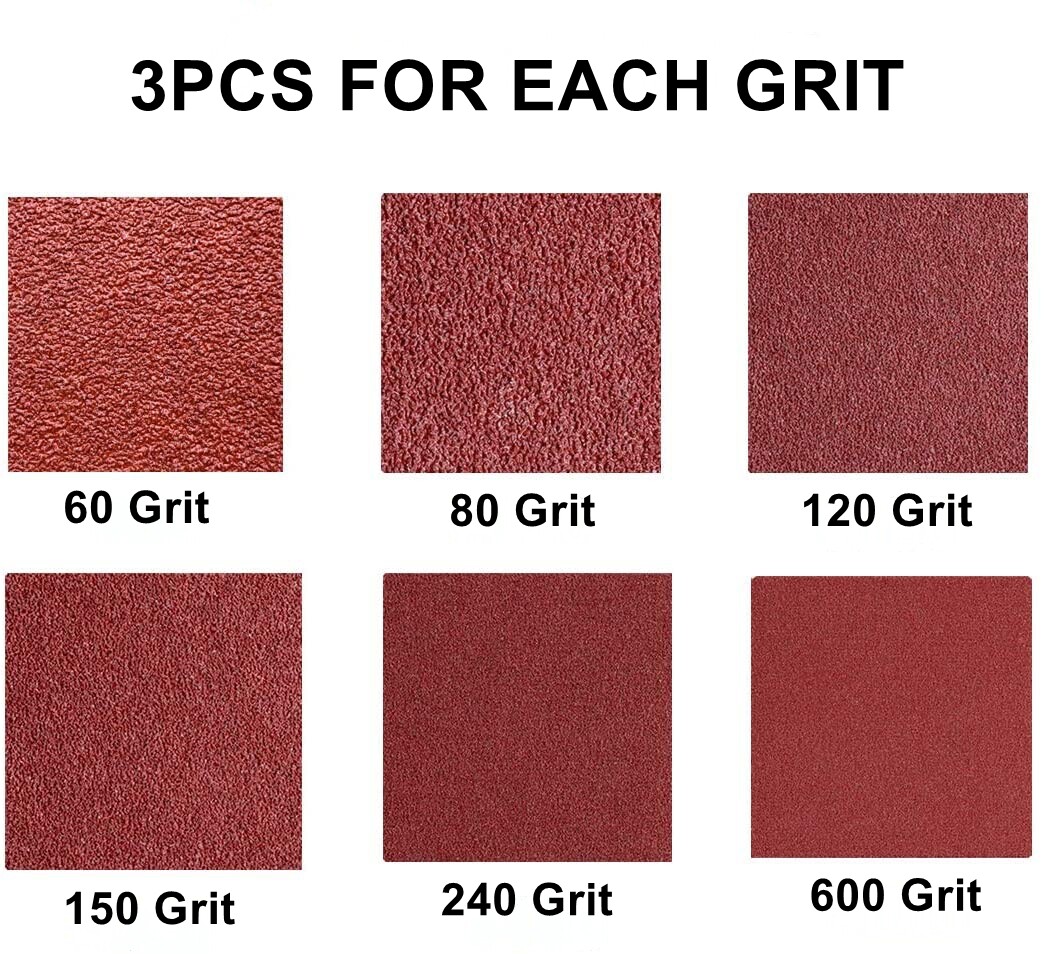 18PCS 1x42 inch AO Sanding Belts Belt Sander 60 80 120 150 240 400 Grit Assorted