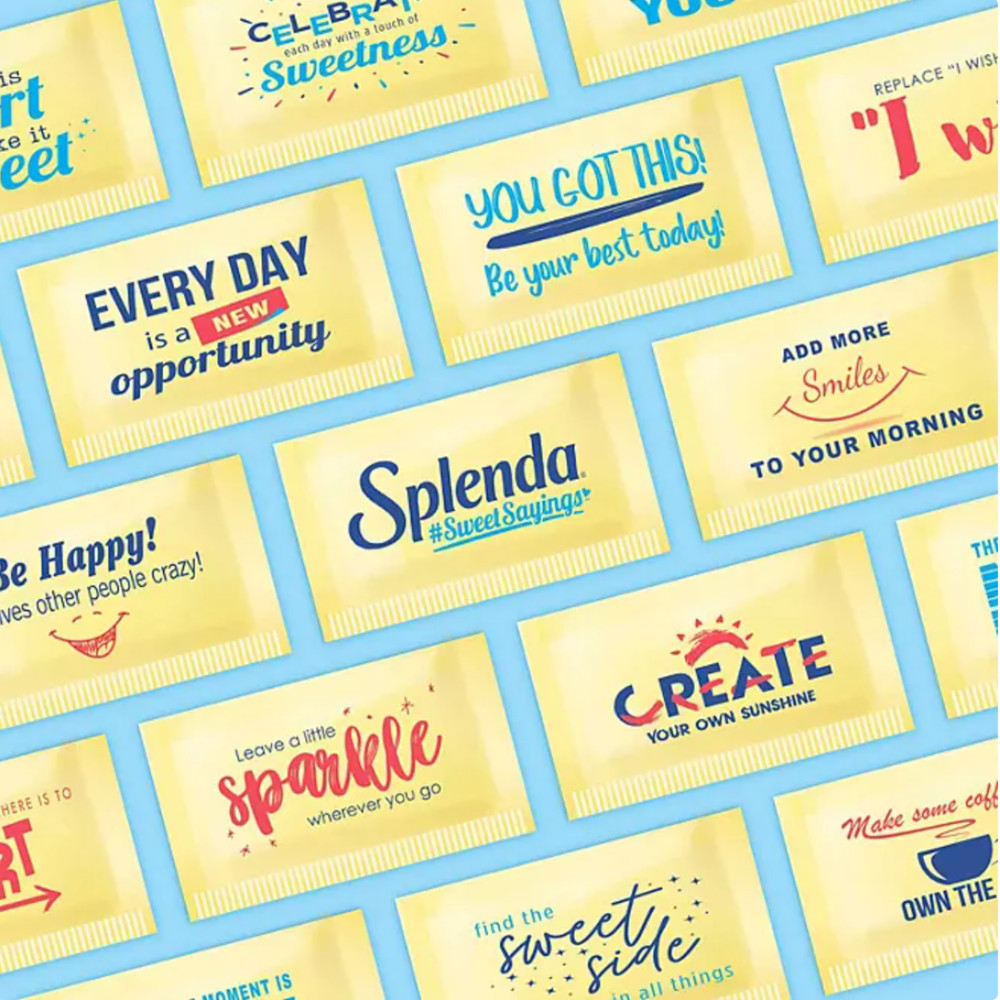 Splenda Zero Calorie Sweetener Packets 1000 ct