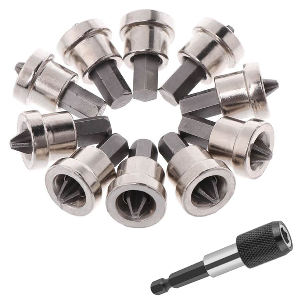 Drywall Screw Setter Bits Sheetrock Dimpler Bit Set + Quick Change Bit Holder