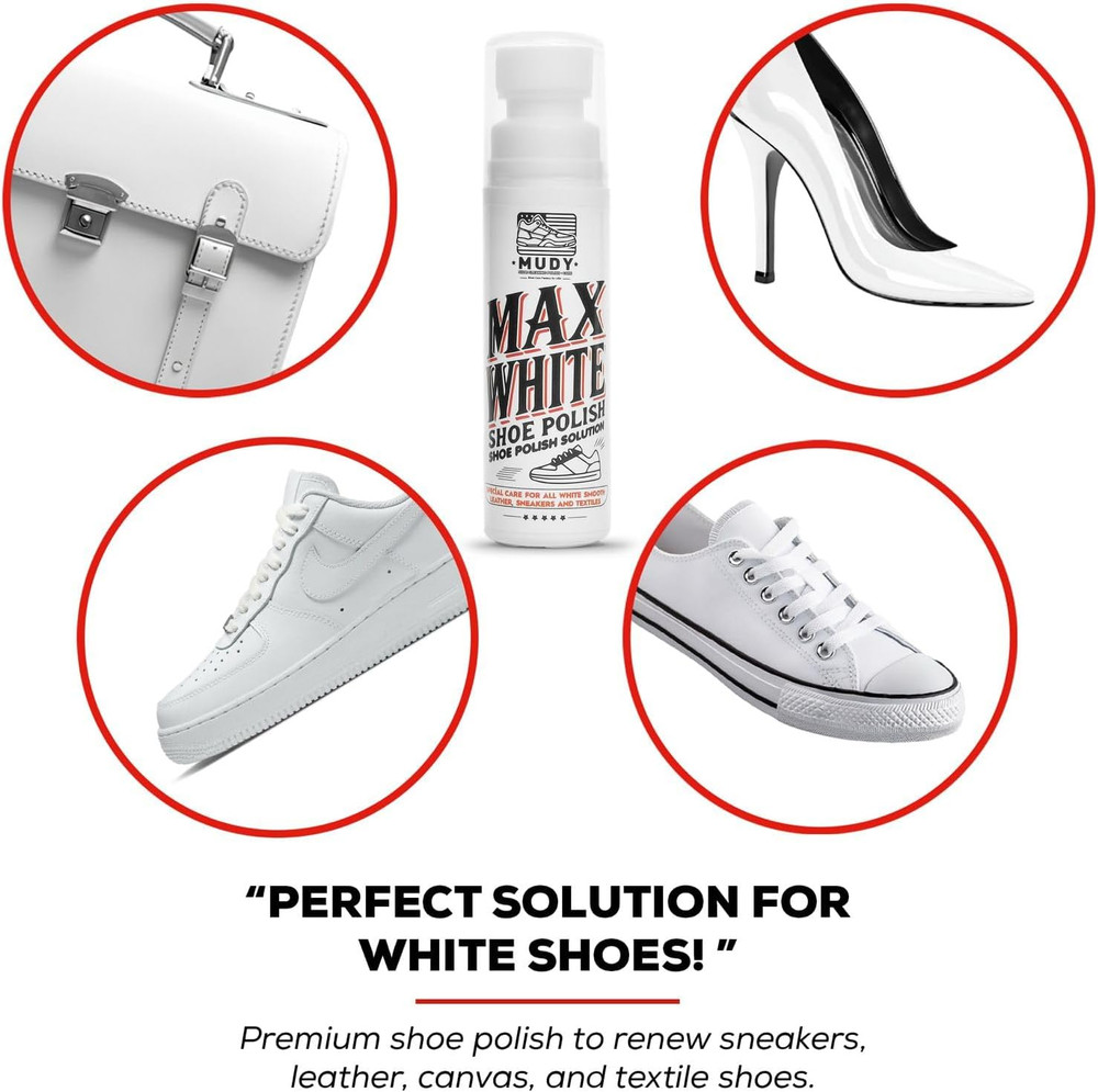 Max White Shoe Polish for Leather Sneaker and Textiles