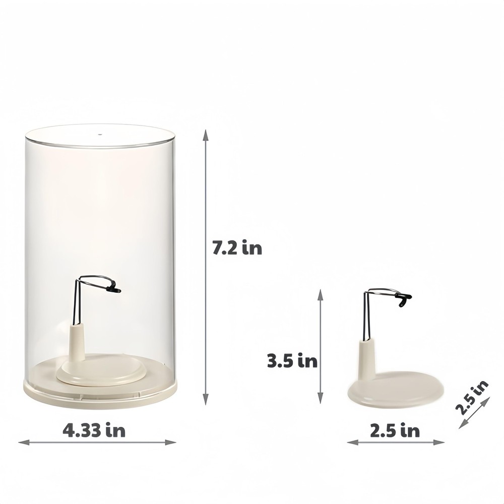 1 Pack Acrylic Display Case with Doll Stand Holder for Blind Box, Clear Stack...