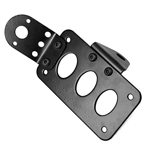 Motorcycle License Plate Bracket - Universal Side Mount Holder with Tail Light