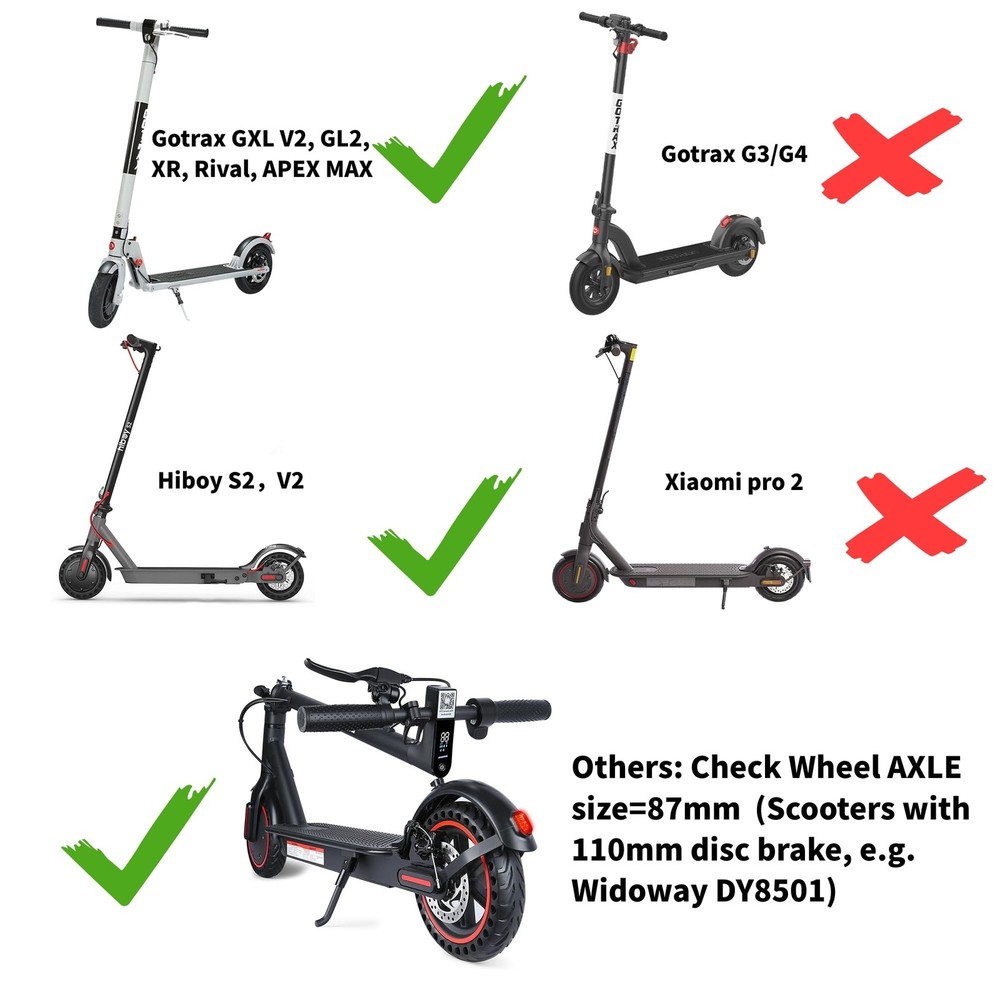 8.5'' Electric Scooter Replacement Rear Wheel – Solid Tire with Wheel Hub