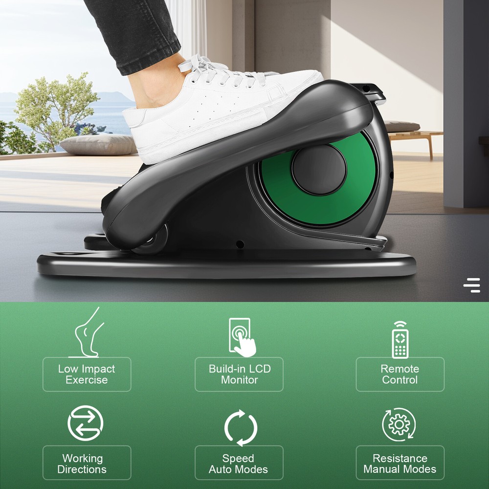Under Desk Elliptical Electric Seated Mini Pedal Exerciser with Remote Control✨