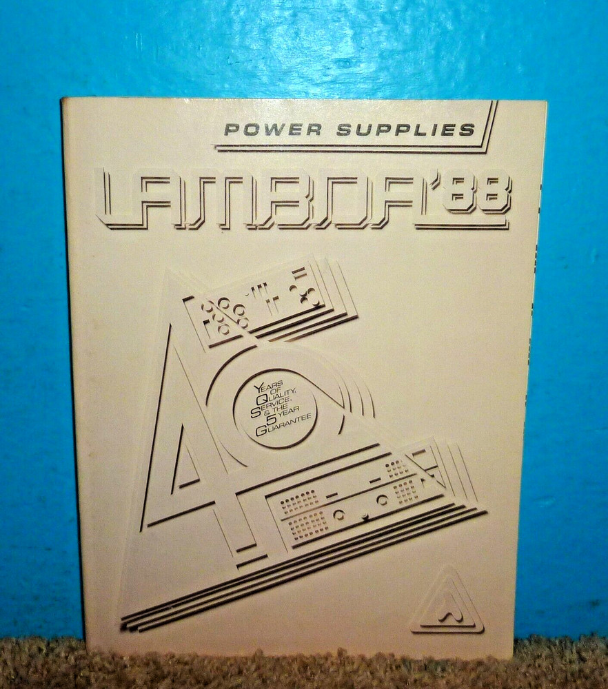Lambda Power Supply Catalog 1988 Very Good Condition