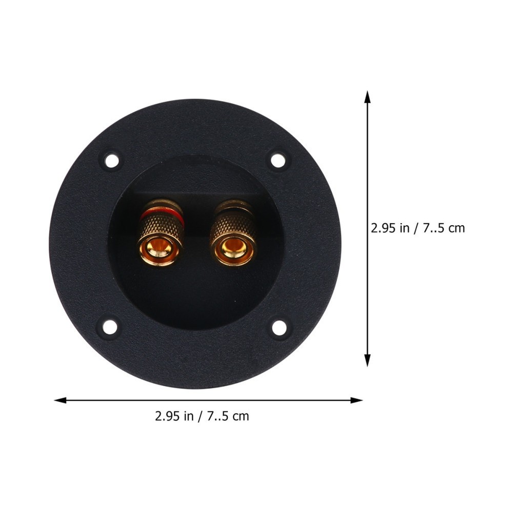 2Way Speaker Terminal Binding Post Round Spring Connectors for Audio Boxes
