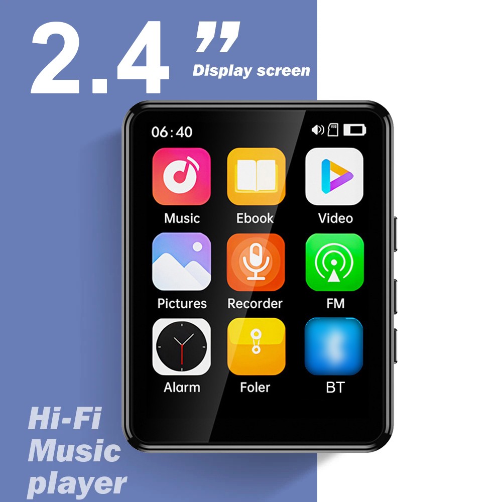 2.4 Inch Touch Screen MP3 Player With BT Speaker For E-book Reading FCSV