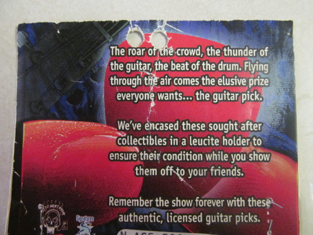 KISS PSYCHO CIRCUS ERA BORROWED FROM THE DRESSING ROOM COLLECTIBLE GUITAR PICKS