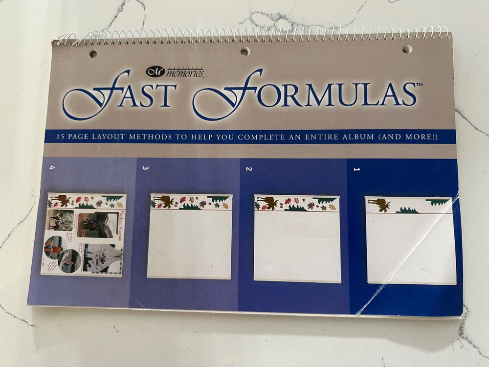 Creative Memories Collection/Fast Formulas/15 Page Layout Methods/1998 Spiral Bk