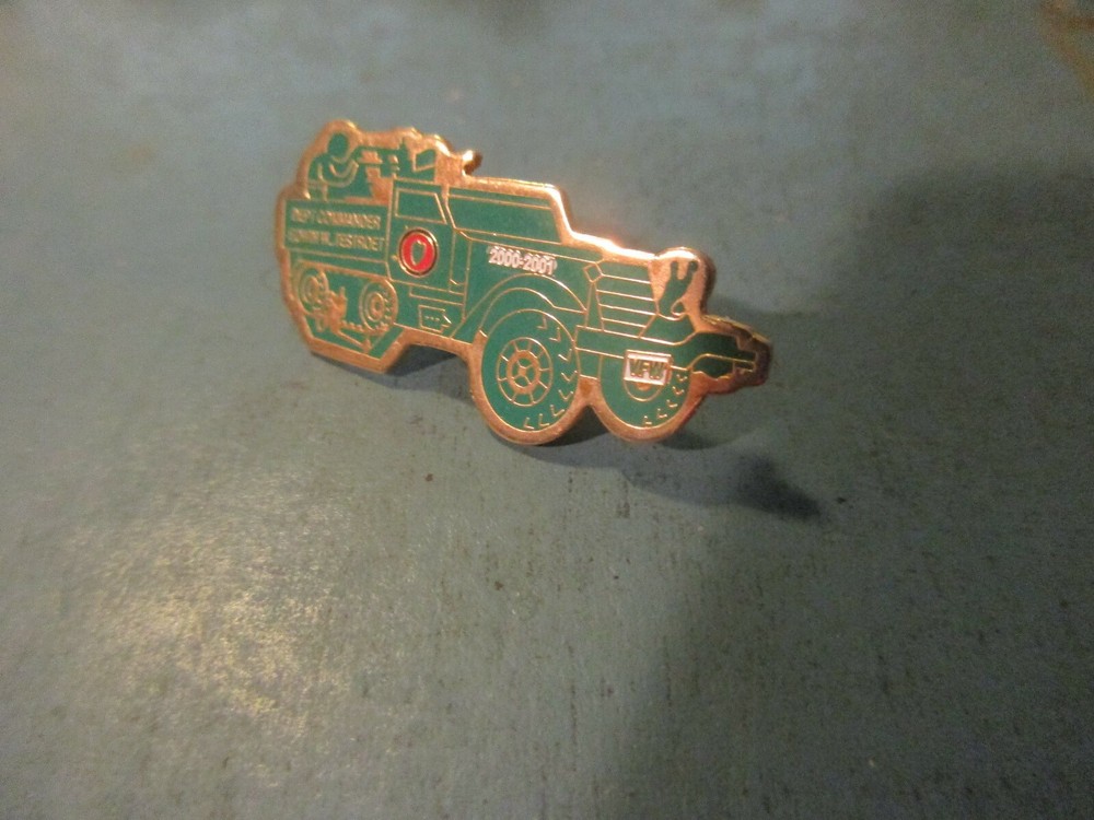 Militaria - Halftrac Pin - Dept. Commander Edwin Testtroet