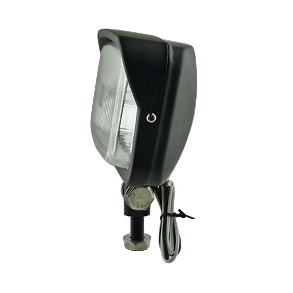 Retro Motorcycle Headlight Black Rectangle Lamp Custom For Harley Cafe Racer