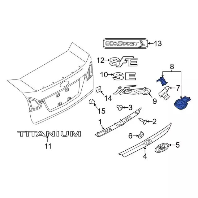 Genuine Ford Rear Camera Bracket D2BZ19H421A