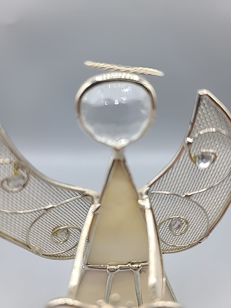 Capriz Shell Angel Tealight Holder 6" Tall