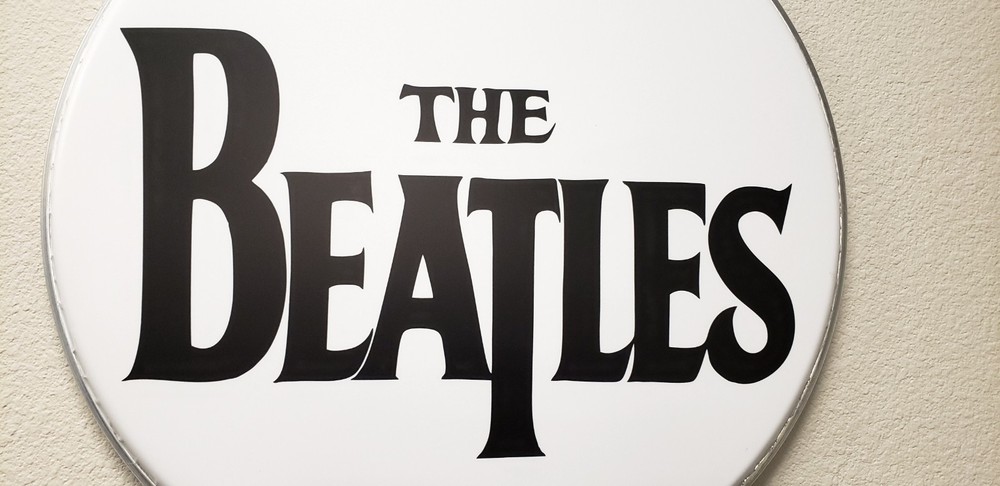 Beatles Bass Drum Head, 22", 1964, Ed Sullivan, Ringo Starr