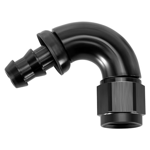 Push Lock Fitting One Piece Full Flow Hose End 8AN 120 Degree