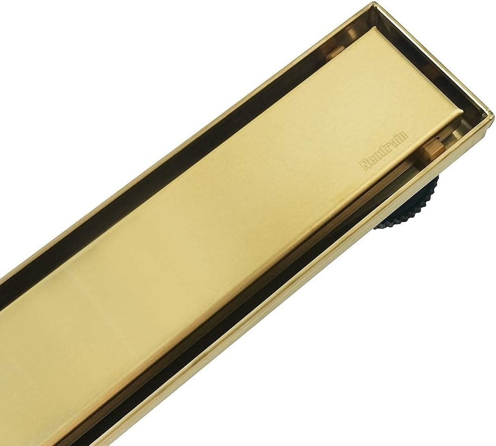 Neodrain 24 In. Shower Drain Gold Linear Rectangular SFS-3069-GD