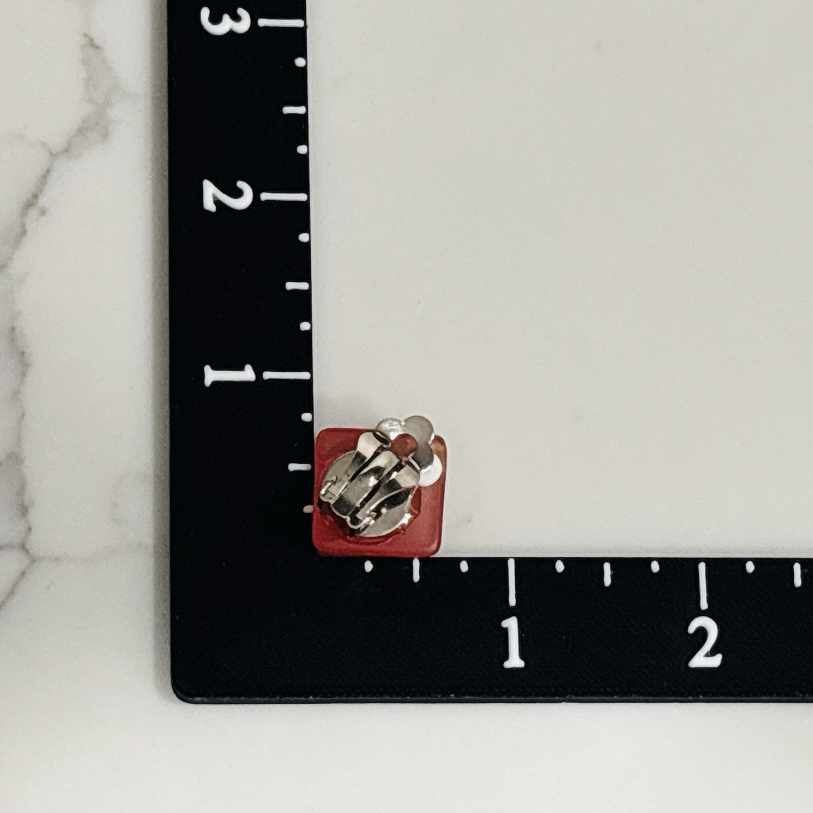 Vintage Clip On Earrings Frosted Lucite Rhinestone Thermoset Pink MCM Lot of 2