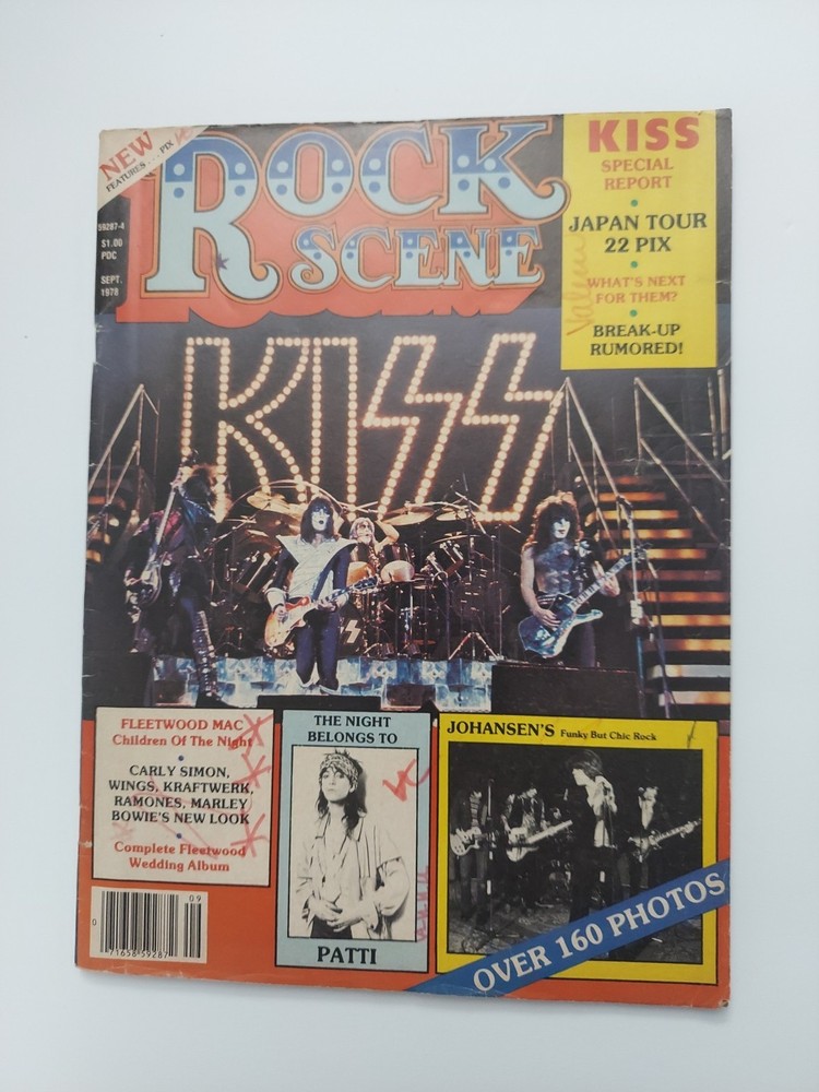 KISS RARE VINTAGE 1978 Rock Scene Magazine 1st Japan Tour Pictures Ramones Bowie