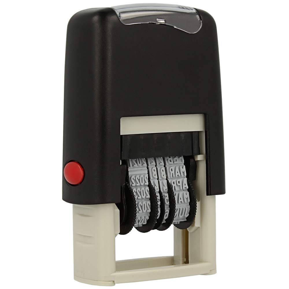 ExcelMark Paid Self-Inking Rubber Date Stamp Compact Size Black Ink