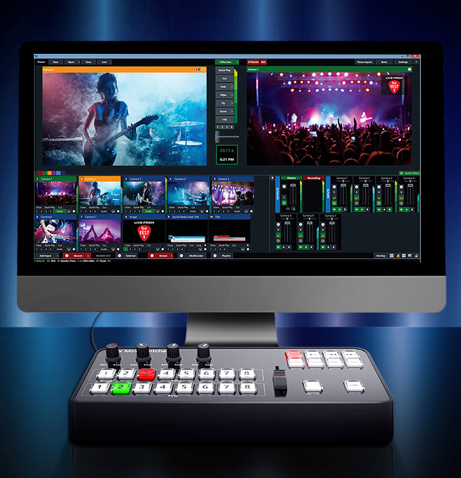 TYST VMIX Mini Panel Switchboard Switcher Control Video Recording for Vmix OBS