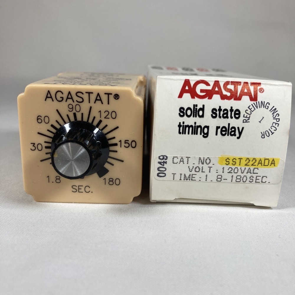 Thomas & Betts Agastat SST22ADA Solid State Timing Relay 120Vac 1.8-180 sec New