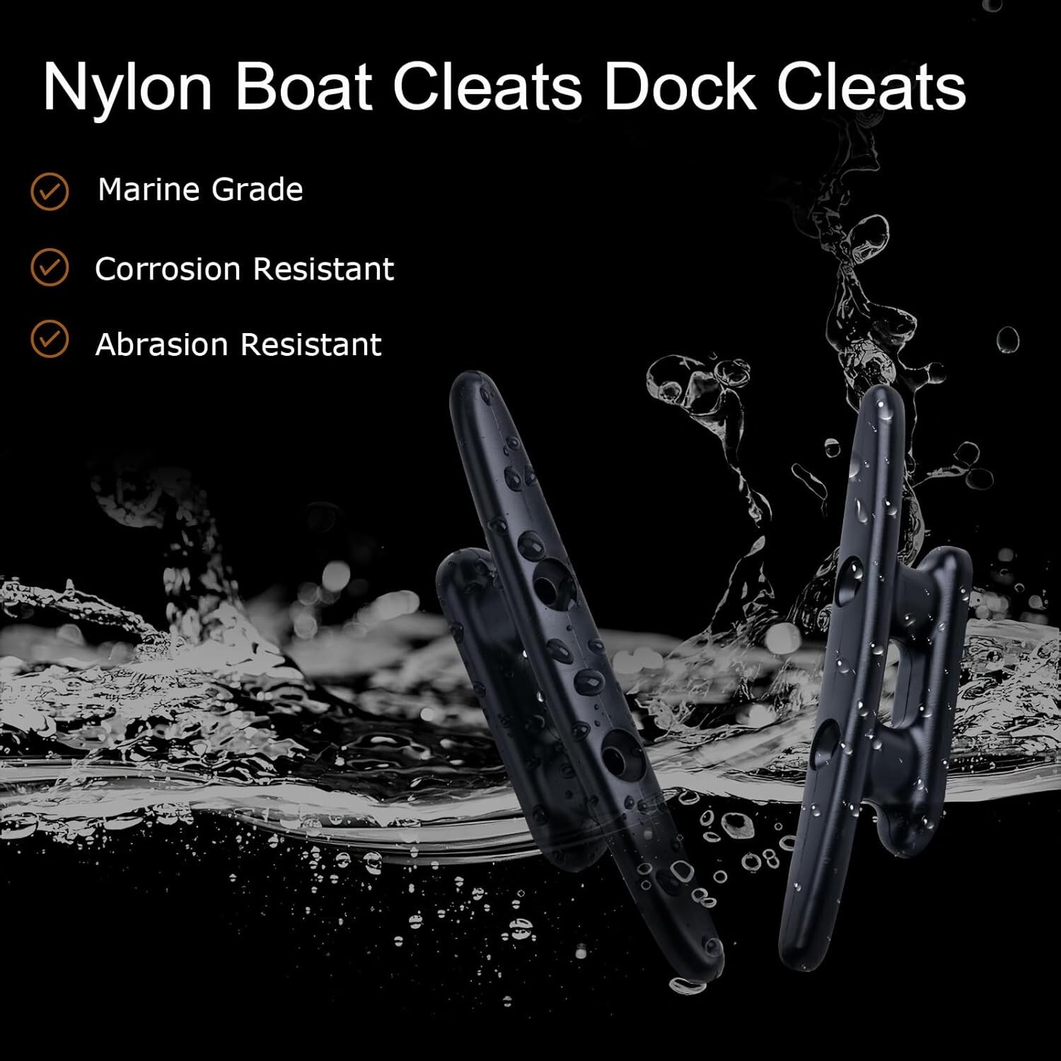 1 Pcs 8 inch Boat Cleat, Dock Cleat, Nylon, Kayak Rope Tie Cleat, Rope Cleat