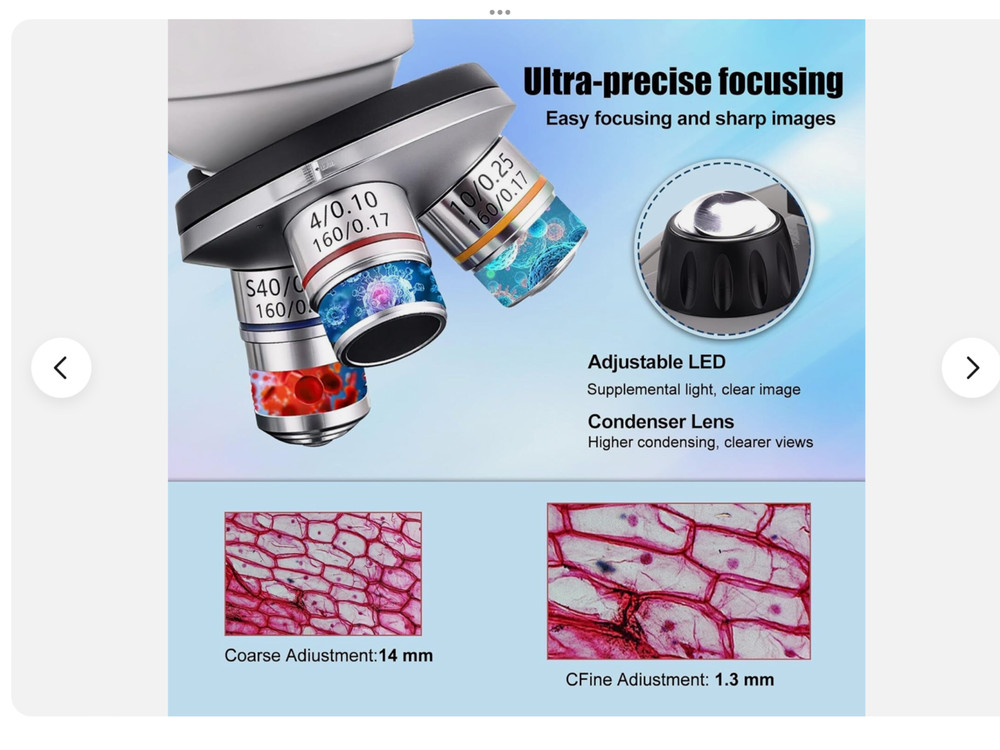 Binocular Compound Microscope 40X - 2000X Research Grade Professional