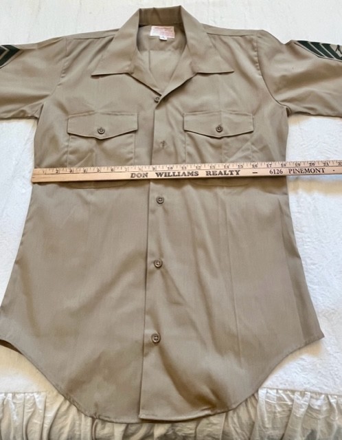 Vintage USMC Service C Uniform Set Sergeant (E-5) Chevrons On Both Sleeves.
