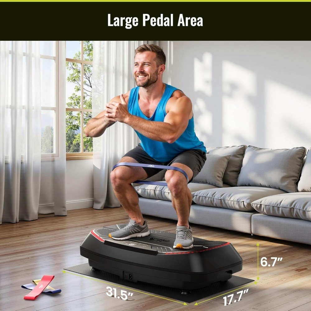 Adjustable Speed Vibration Plate Exercise Machine for Full Body Workout Muscle