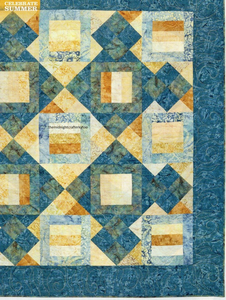 Sand & Surf Quilt Pattern Pieced HD