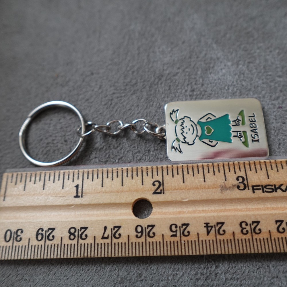 Isabel Keychain Zipper Pull Color Personalized Name Kidcore