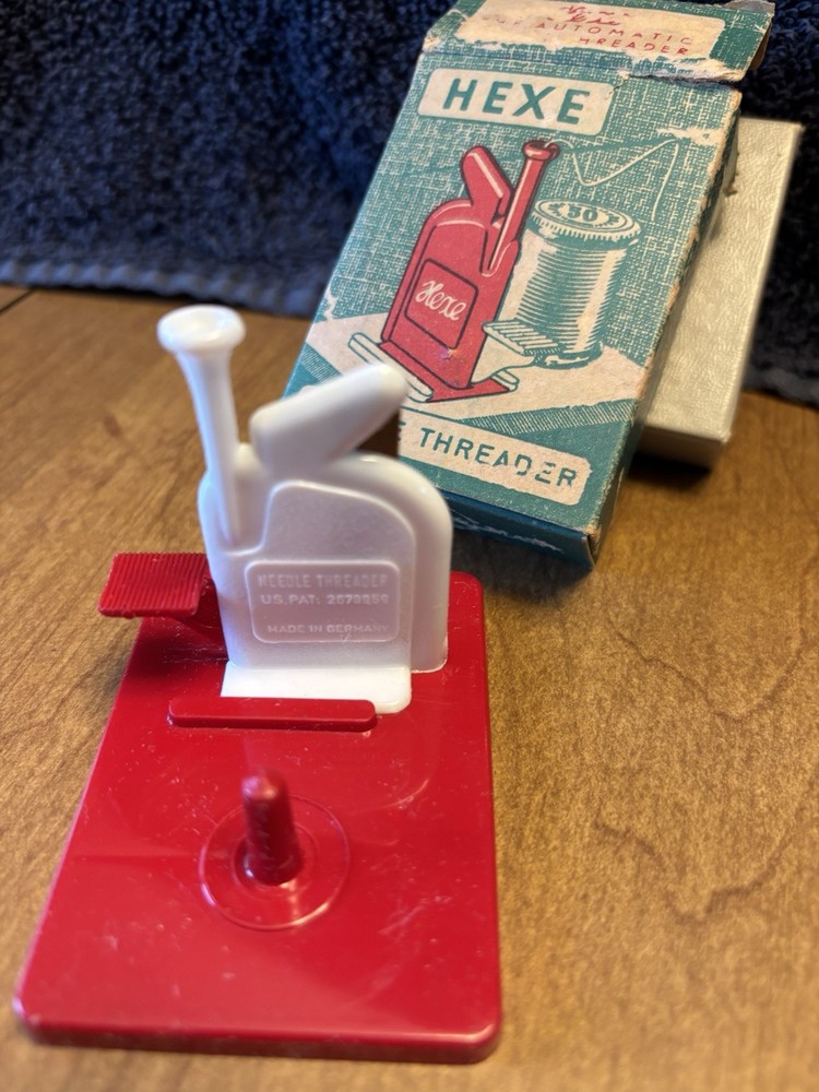Nice Vintage Hexe Needle Threader with Original Box and Instructions