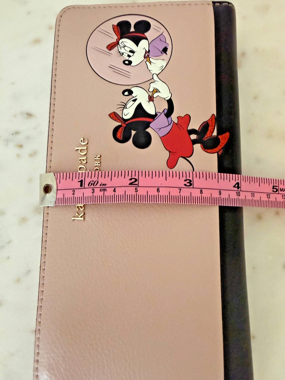 Kate Spade X Disney Minnie Mouse Wallet, applying her lipstick, A+dorable :-) !!