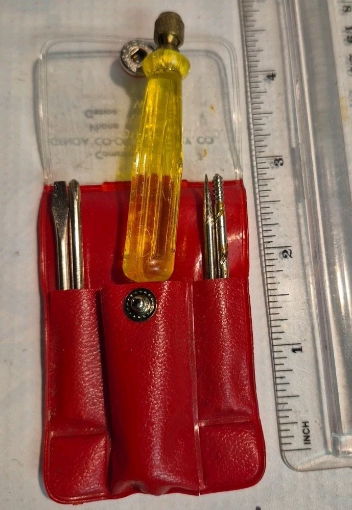 Vintage Mini Pocket Multi Tip Screwdriver