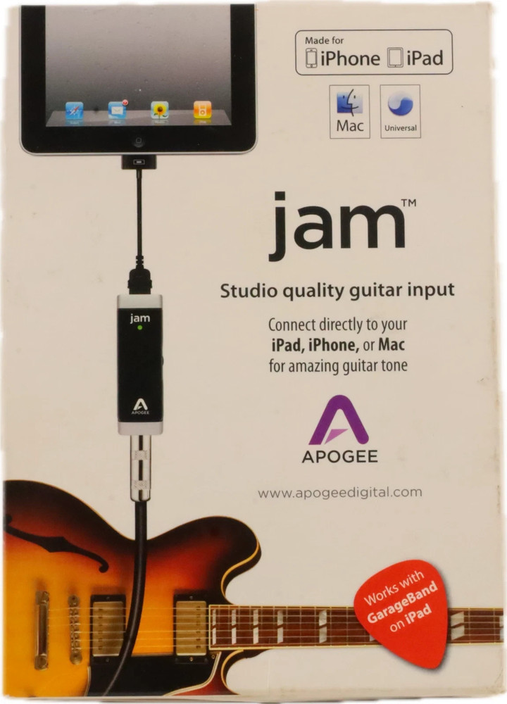 Jam By Apogee Studio Quality Guitar Input Connect To iPad, iPhone, Mac Sealed!!!
