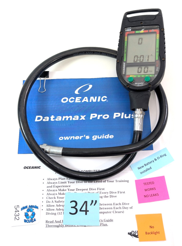 Oceanic Datamax Pro Plus SCUBA Dive Air Integrated Dive Computer Nitrox    #5432