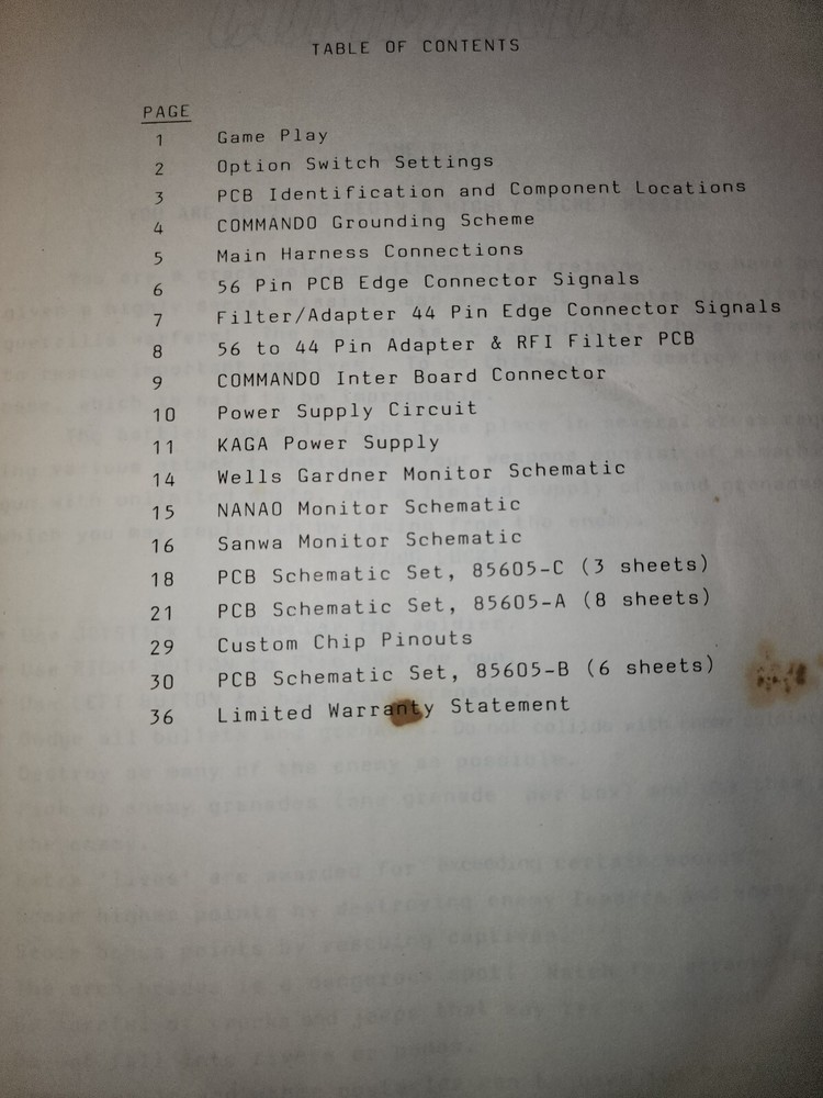 Commando Manual Arcade Data East