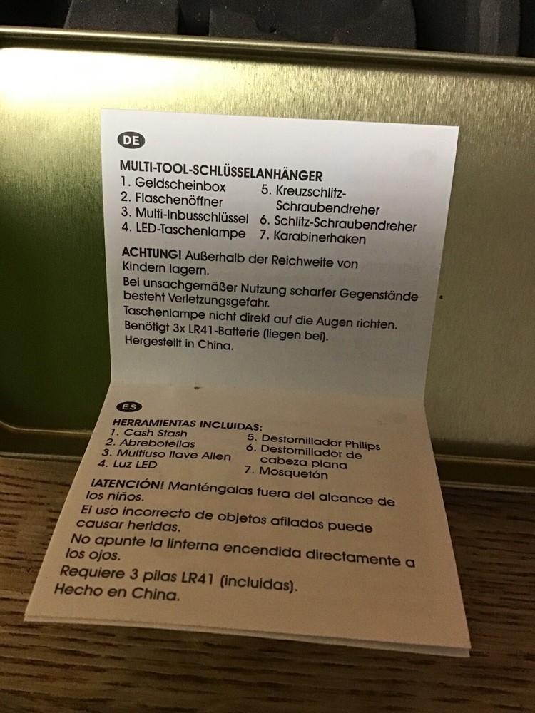 Gentlemen's Hardware Pocket Multi-Tool Pliers KeyChain