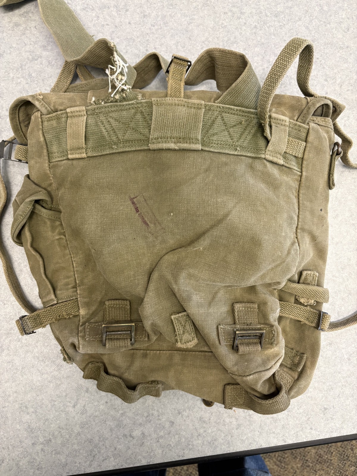 WW2 Era Authentic US Military M1945 Upper Combat Field Pack Backpack