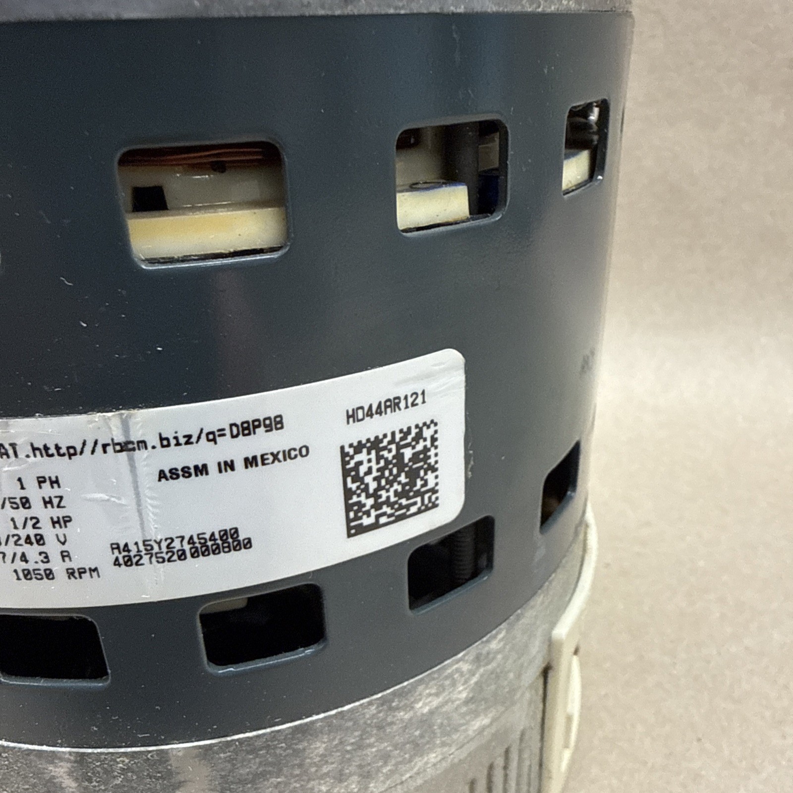 GE Genteq ECM 2.3 1/2 HP Blower Motor 5SBA39GLV5055 HD44AR121