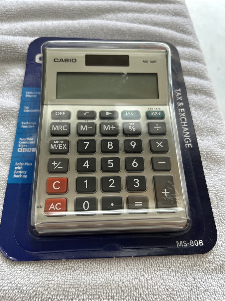 Casio Basic 8-Digit Desktop Calculator (MS-80B) New