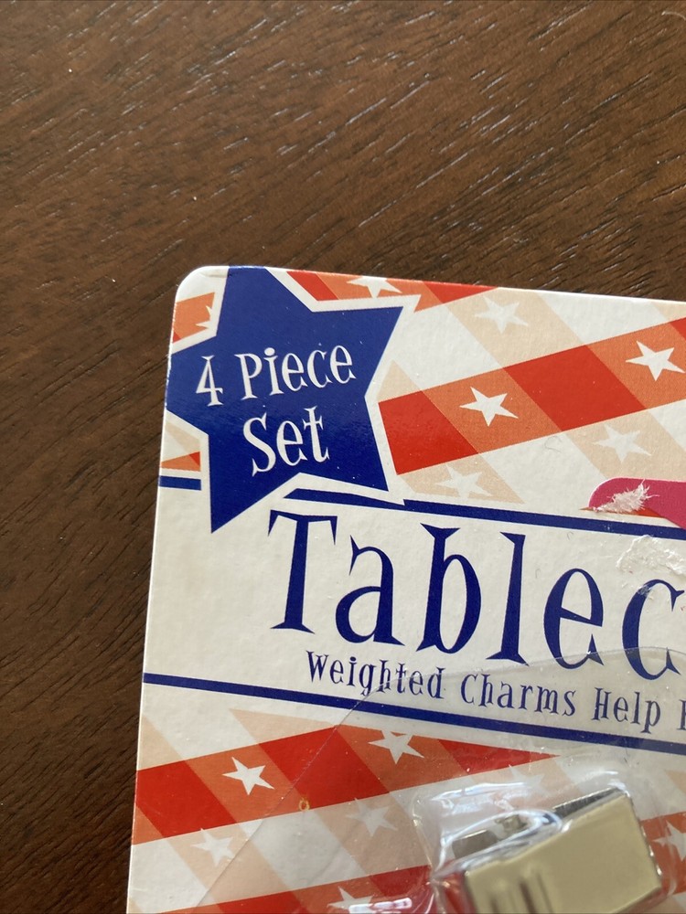 Fruit Tablecloth Weights Silver Metal - New In Package